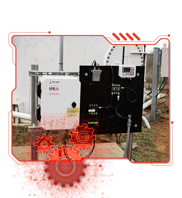 Pic of D6 Labs product setup for Water IoT Monitoring