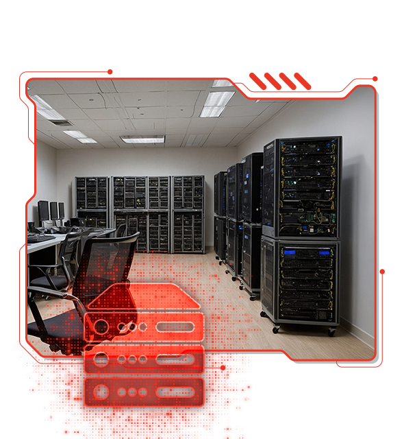 Pic of secure network server room